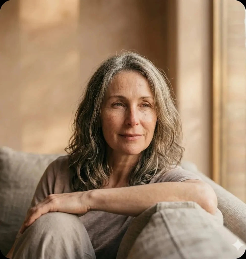 Woman resting in warm natural light