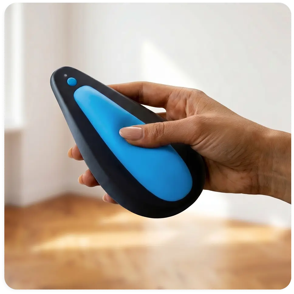 Hand holding kGoal Boost for Women in a home setting